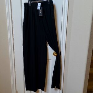 Wide Leg Black Women's Pants